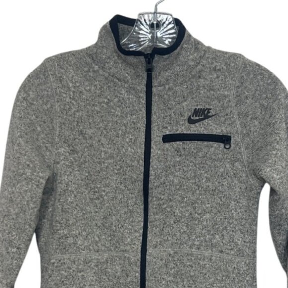 Nike Full Zip Fleece Jacket Womens XS Heather Gray Warm Lined - Picture 4 of 9